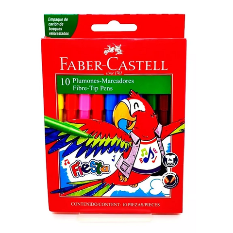 Marcadores Faber Castell x 10 unidades