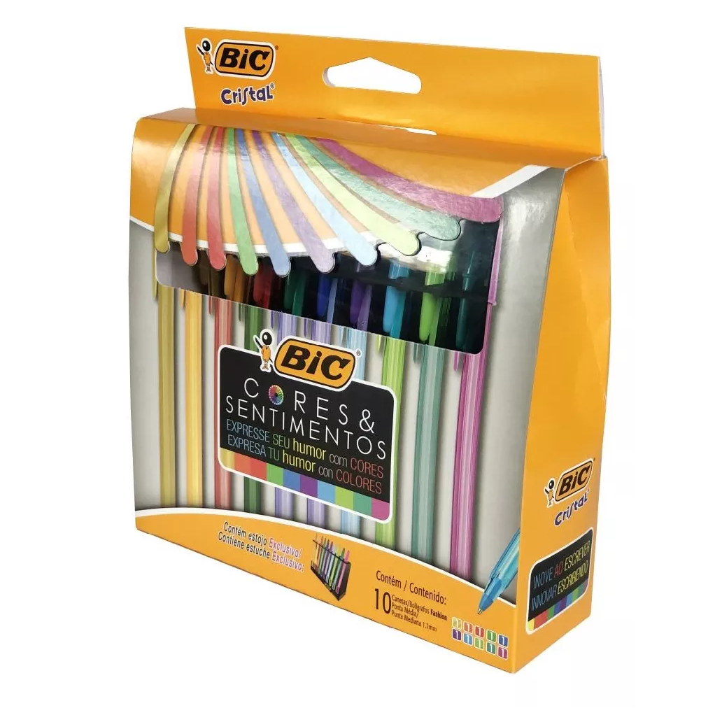 Pack de 10 bolígrafos Bic Colores y Sentimientos