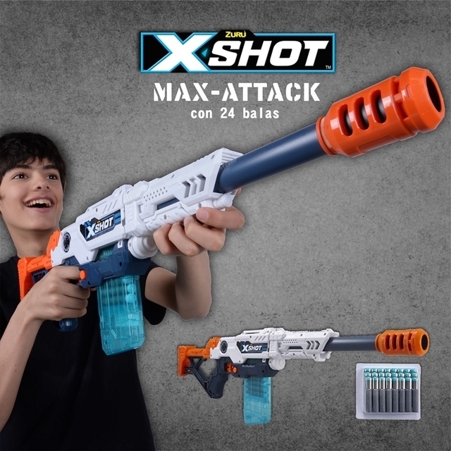 Pistola lanza dardos MAX ATTACK X SHOT