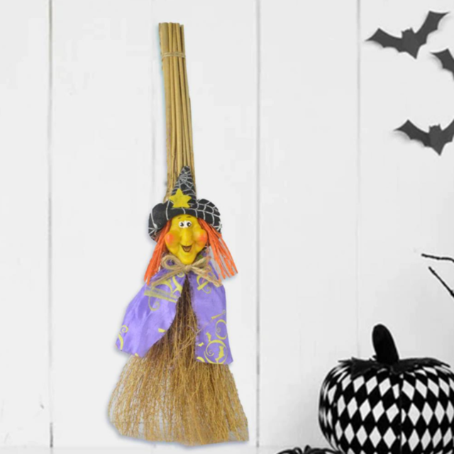Display bruxa vassoura Halloween