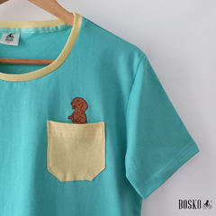 Remera Secret Dachshund Aqua - Unisex