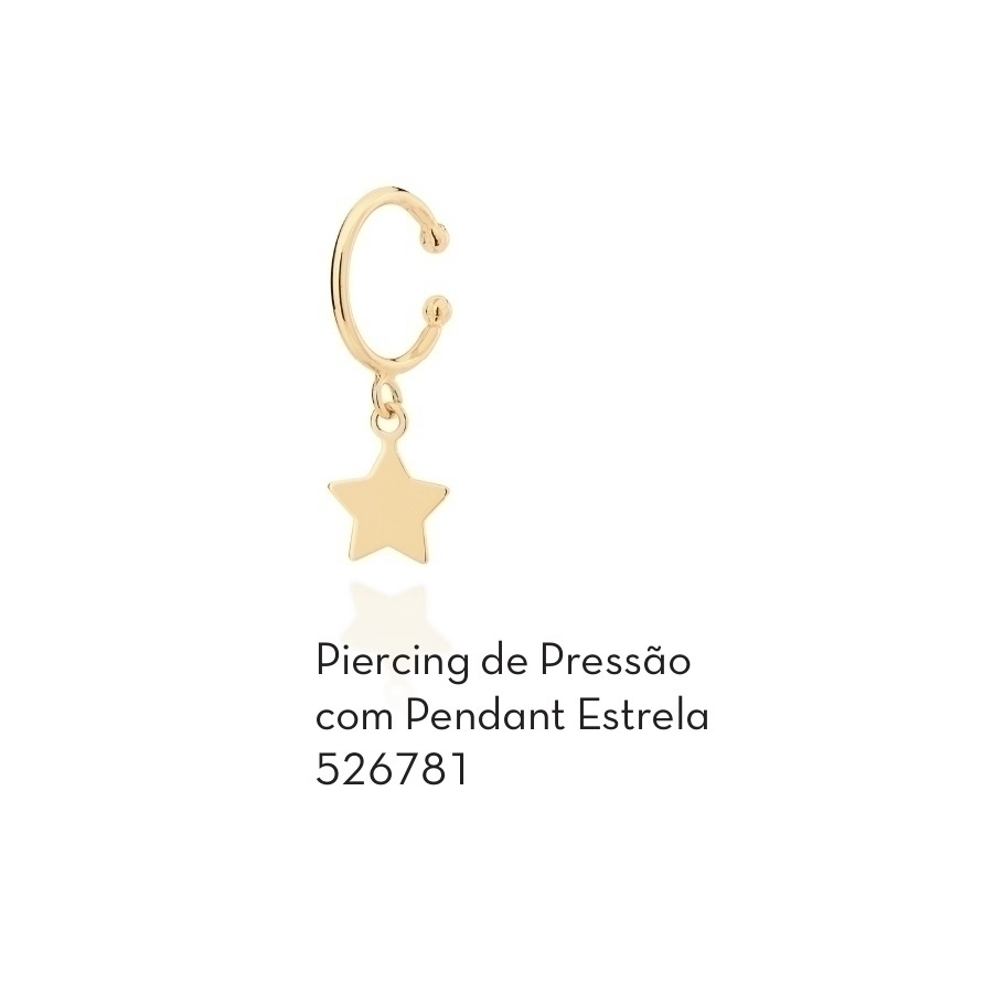 Brinco Cartilagem Pressão de Estrela - 0208821