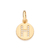 542722 Pingente Rommanel medalha folheado a ouro letra com zircônias - letra H