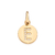 542722 Pingente Rommanel medalha folheado a ouro letra com zircônias - letra E