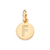 542722 Pingente Rommanel medalha folheado a ouro letra com zircônias - letra F