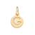 542722 Pingente Rommanel medalha folheado a ouro letra com zircônias - letra G