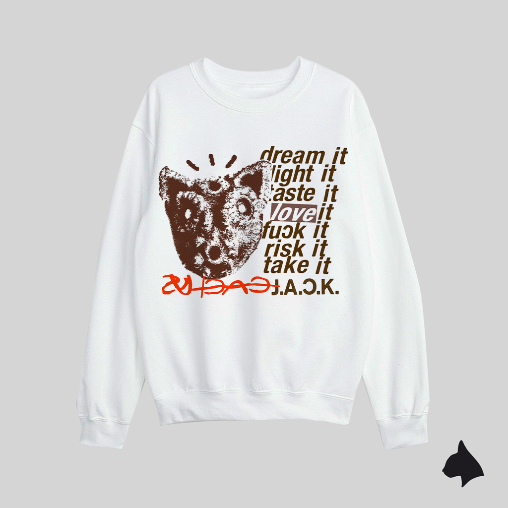 Buzo Blanco Oversize D.L.T.L.F.R.T. Travis Scott