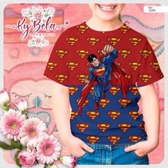 camiseta tshirt Super Homem Vermelho e Azul