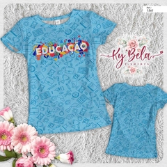 camiseta tshirt Educação / Azul