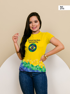 camiseta tshirt brasil educação infantil