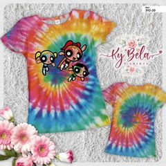 Camiseta Tshirts Meninas Super Poderosas tie dye