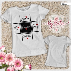 Camiseta Tshirts Família, Amor e Fé