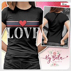 Camiseta Tshirt Love preta