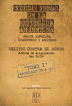 Delitos contra el honor. Ley 26551. Adenda Código Penal.