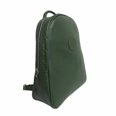 Mochila MC-008 de cuero vacuno color verde