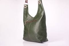 MC-001 de cuero vacuno color verde con marrón para mujer - comprar online