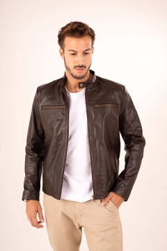 Campera LORENZO de cuero vacuno - comprar online