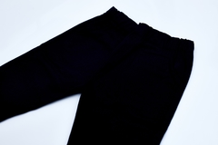 Pantalón de gabardina azul marino con elástico - comprar online