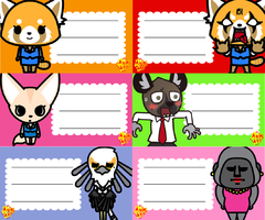 Etiquetas x6 - Aggretsuko