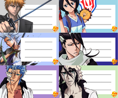 Etiquetas x6 - Bleach