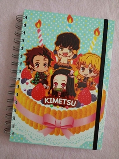 Cuaderno A5 Tapa Dura - Kimetsu no Yaiba Chibi - Rayado