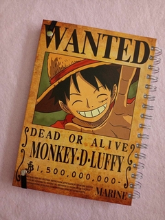 Cuaderno A5 Tapa Dura - One Piece - Monkey D. Luffy - Rayado - comprar online