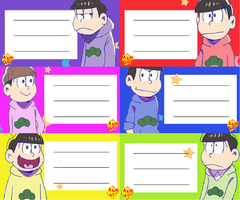 Etiquetas x6 - Osomatsu san