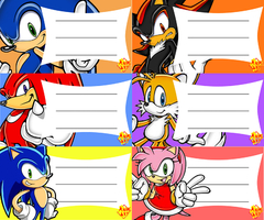 Etiquetas x6 - Sonic