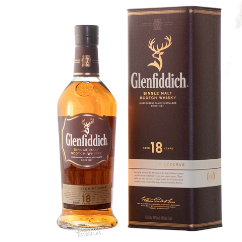 Single Malt Glenfiddich 18 Años En Estuche 750 Ml