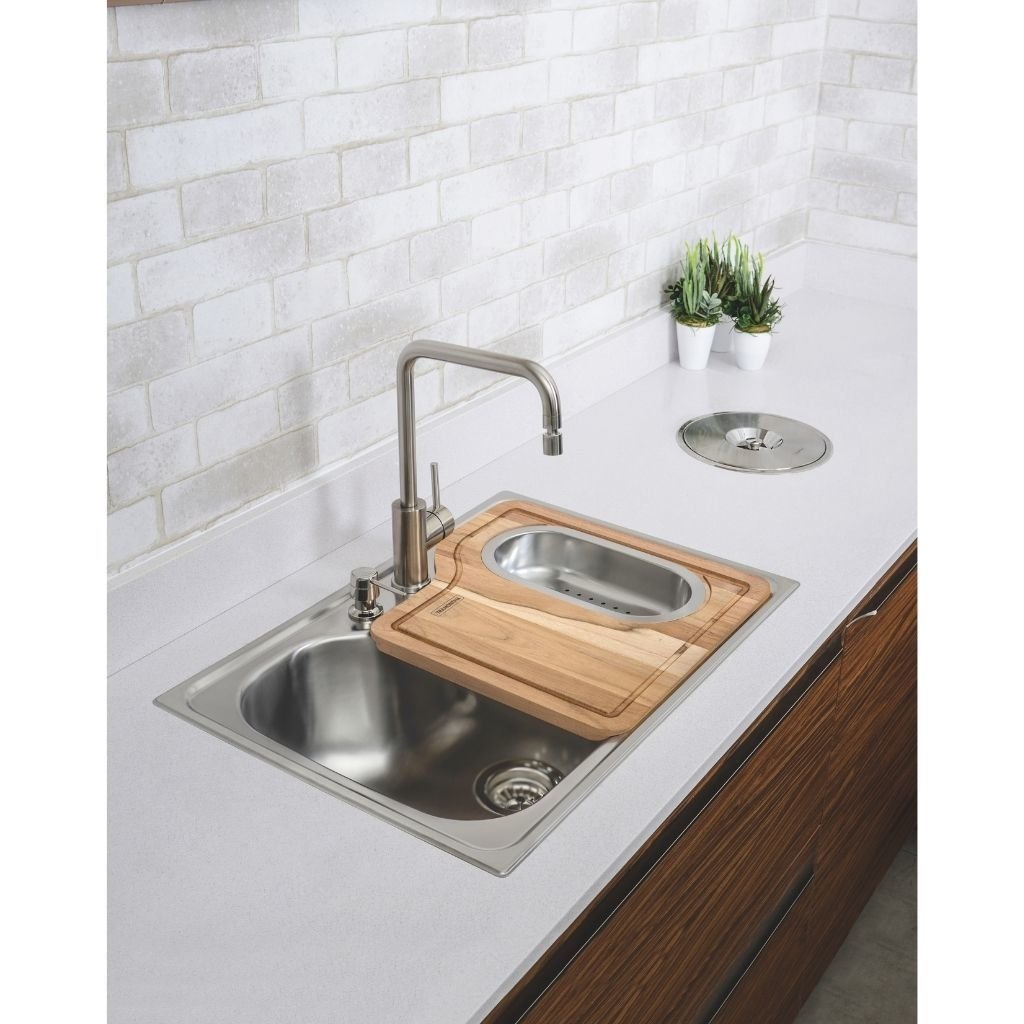 Tacho de Basura de Acero Inoxidable Para Empotrar de 5 Litros Redondo Tramontina 94518 005