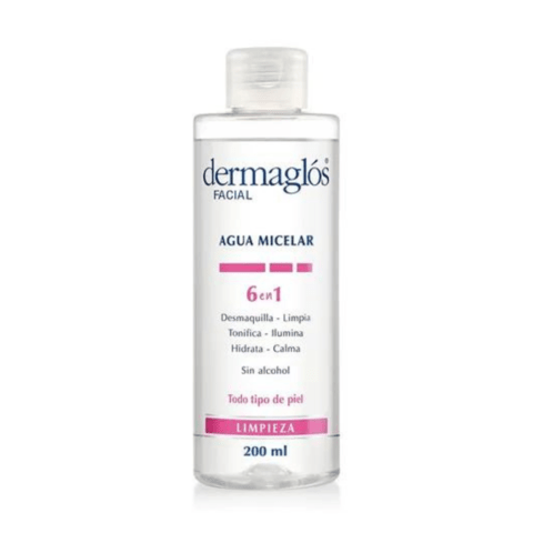 Dermaglos Facial Agua Micelar 6 En 1 Limpieza x 200ml