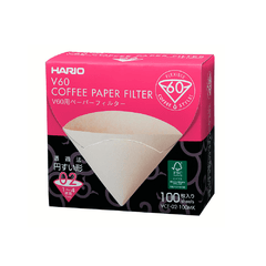 Filtro de papel Hario V60 02 Natural - 100 unidades