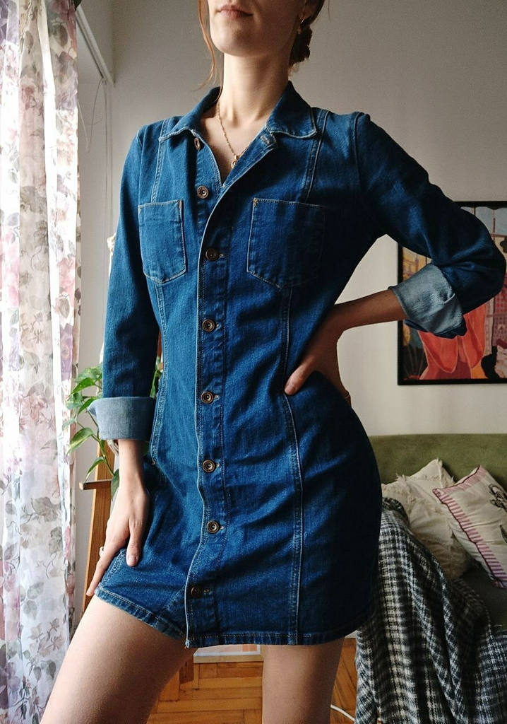 Vestido denim Zara - Comprar en Mantra Vintage