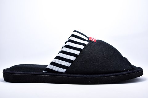 Pantuflas Ale Hombre Abierto Galon Negro