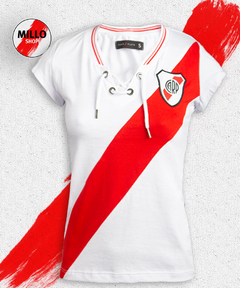 Remera Vintage Clasica Banda Dama Blanco RP221427 - comprar online