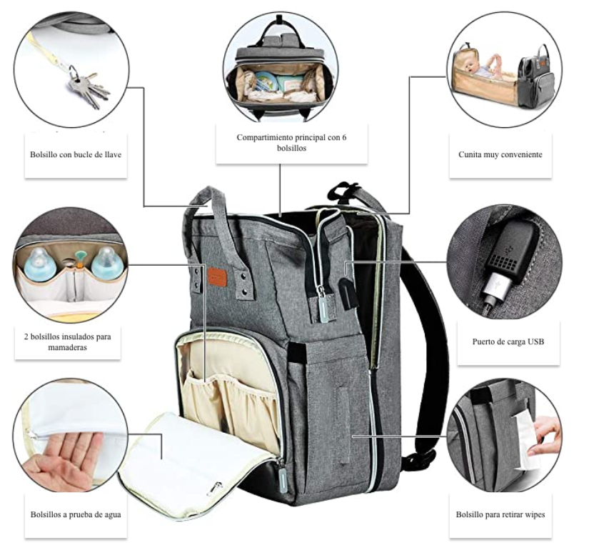 Mochila que se hace cuna clearance