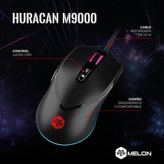 Mouse De Juego Gamer Huracan Melon 10000 Dpi Iluminacion Rgb en internet