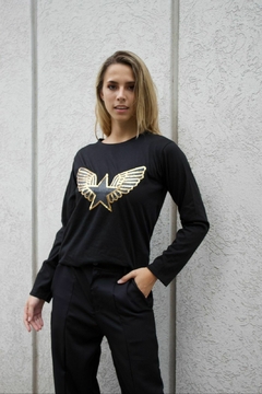 Remera Angels con Lentejuelas