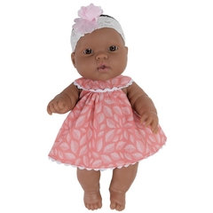 BONECA NEGRA COLEÇÃO BABY JR. BEBEZINHO VESTIDO - COTIPLÁS