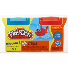 PLAY-DOH 2 POTES CORES SORTIDAS