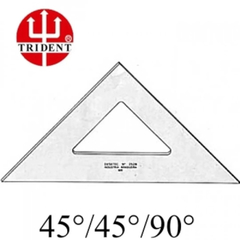 ESQUADRO ISOSCELES 45° ACRILICO SEM ESCALA 21CM 2521 - TRIDENT - comprar online