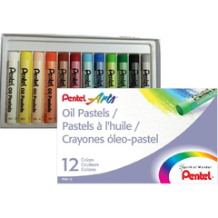 GIZ PASTEL 12 CORES OLEOSO - PENTEL