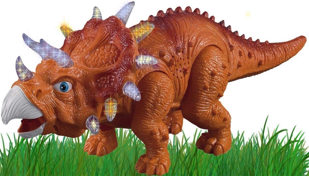 Dinossauro Robô Triceratops com Luz e Som Sakes - minipreco
