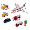 KIT AEROPORTO BRINQUEDO MINIATURAS VEICULOS VARIADOS AVIÃO - comprar online