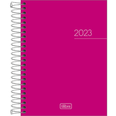 AGENDA ESPIRAL DIÁRIA 2023 FEMININA PEPPER ROSA 11,7x16,4cm