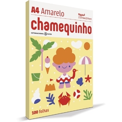 PAPEL SULFITE A4 AMARELO CHAMEQUINHO 100FLS 75g - CHAMEX - comprar online