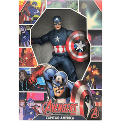 BONECO GIGANTE AVENGERS CAPITÃO AMERICA REVOLUTION 45CM MIMO - comprar online