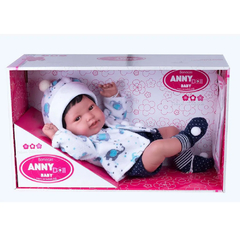 BONECO ANNY DOLL BABY REBORN MENINO C/ CABELO - COTIPLÁS