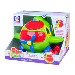 BRINQUEDO AVIÃOZINHO INFANTIL PLAYTIME C/ LUZ E SOM COTIPLÁS - Mei-Mei Papelaria - Sempre Presente com Você