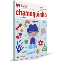 PAPEL SULFITE A4 AZUL CHAMEQUINHO 100FLS 75g - CHAMEX - comprar online